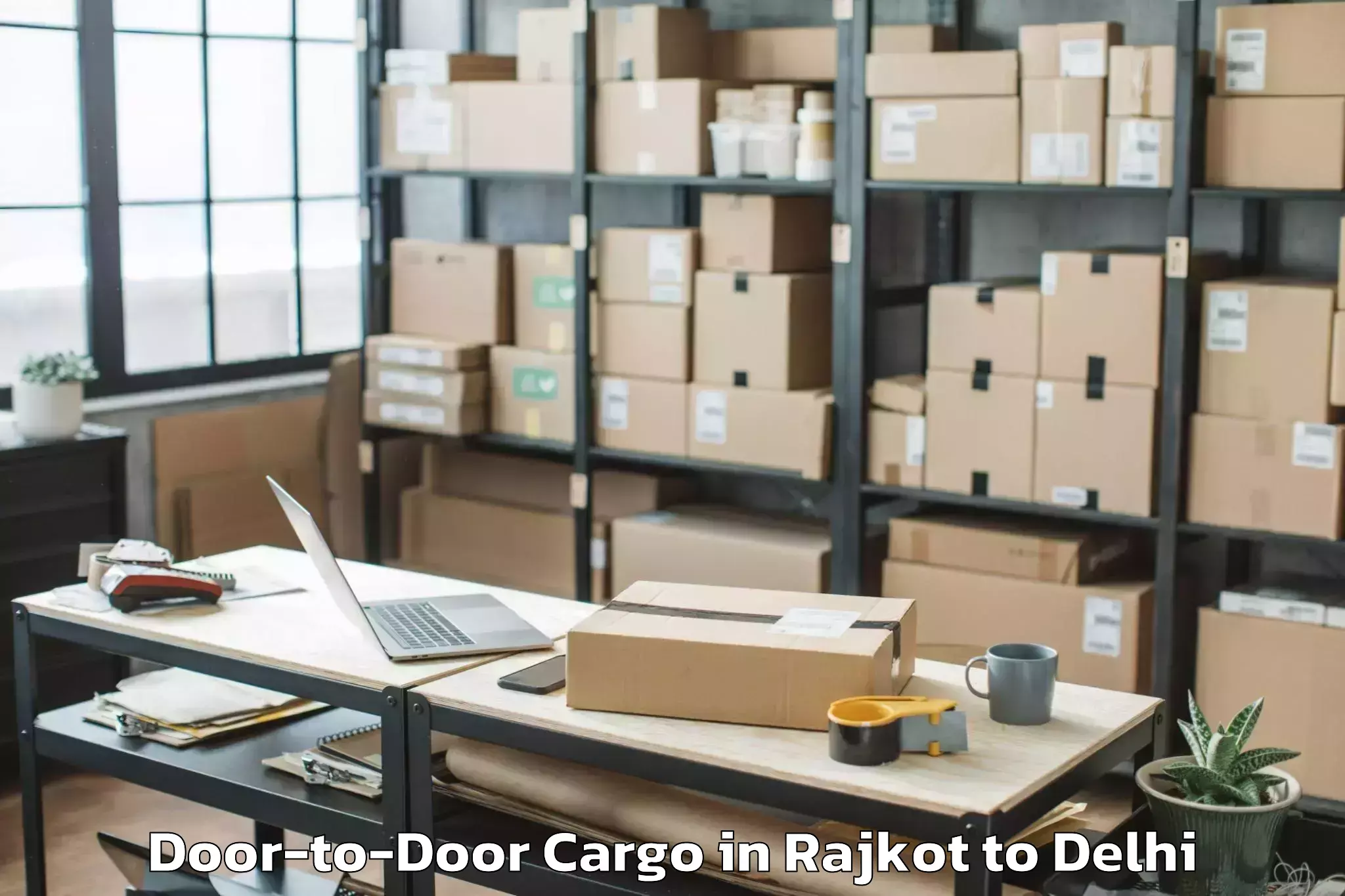 Trusted Rajkot to Westend Mall Delhi Door To Door Cargo